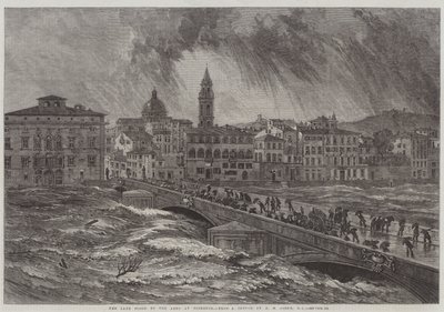 De recente overstroming van de Arno in Florence door Edward William Cooke